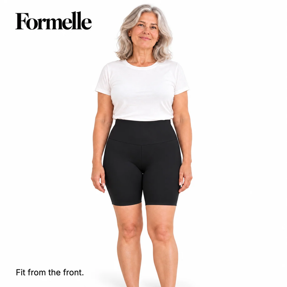 Formelle high-waisted shaper shorts – fit from the front